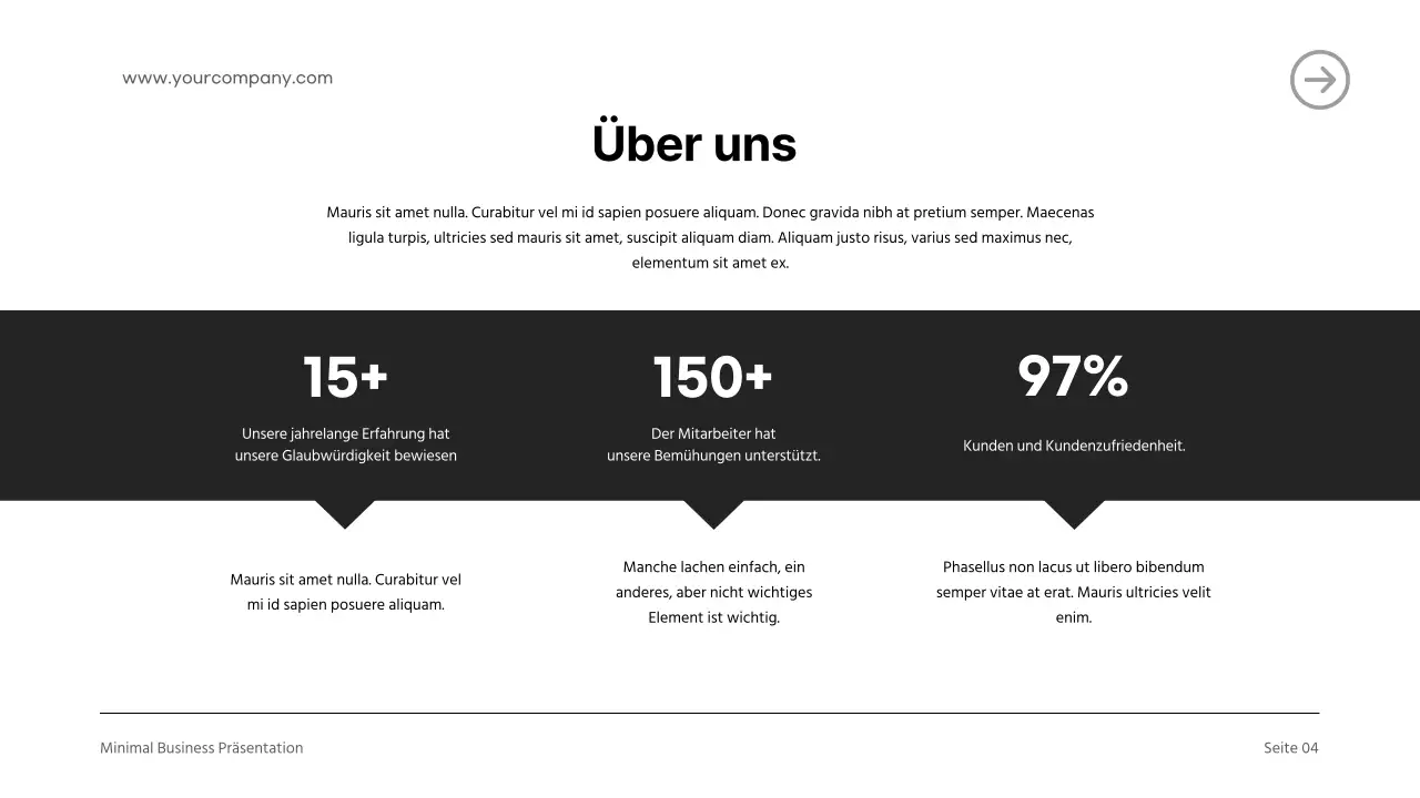 Black and White Modern Business Unternehmensvorstellung