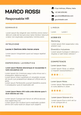 Portafoglio giallo e bianco del responsabile delle risorse umane