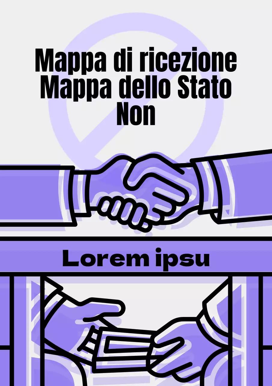 Un semplice manifesto viola per la campagna No Solicitation of Public Officials.