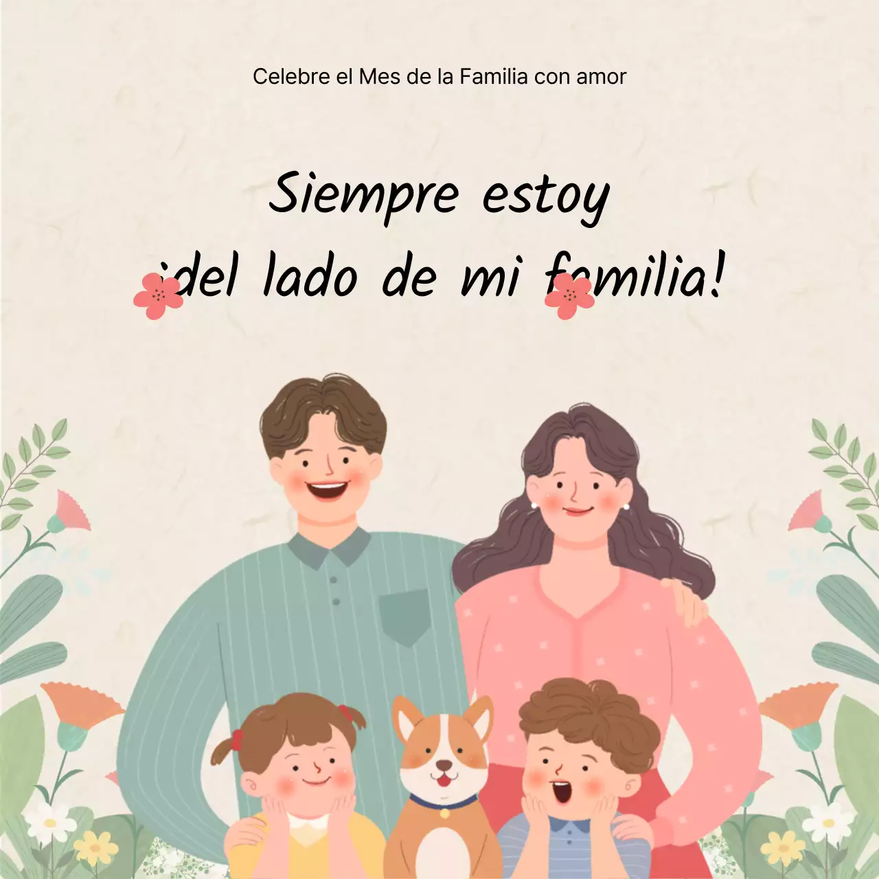 Entradas del mes de la familia rosa y verde