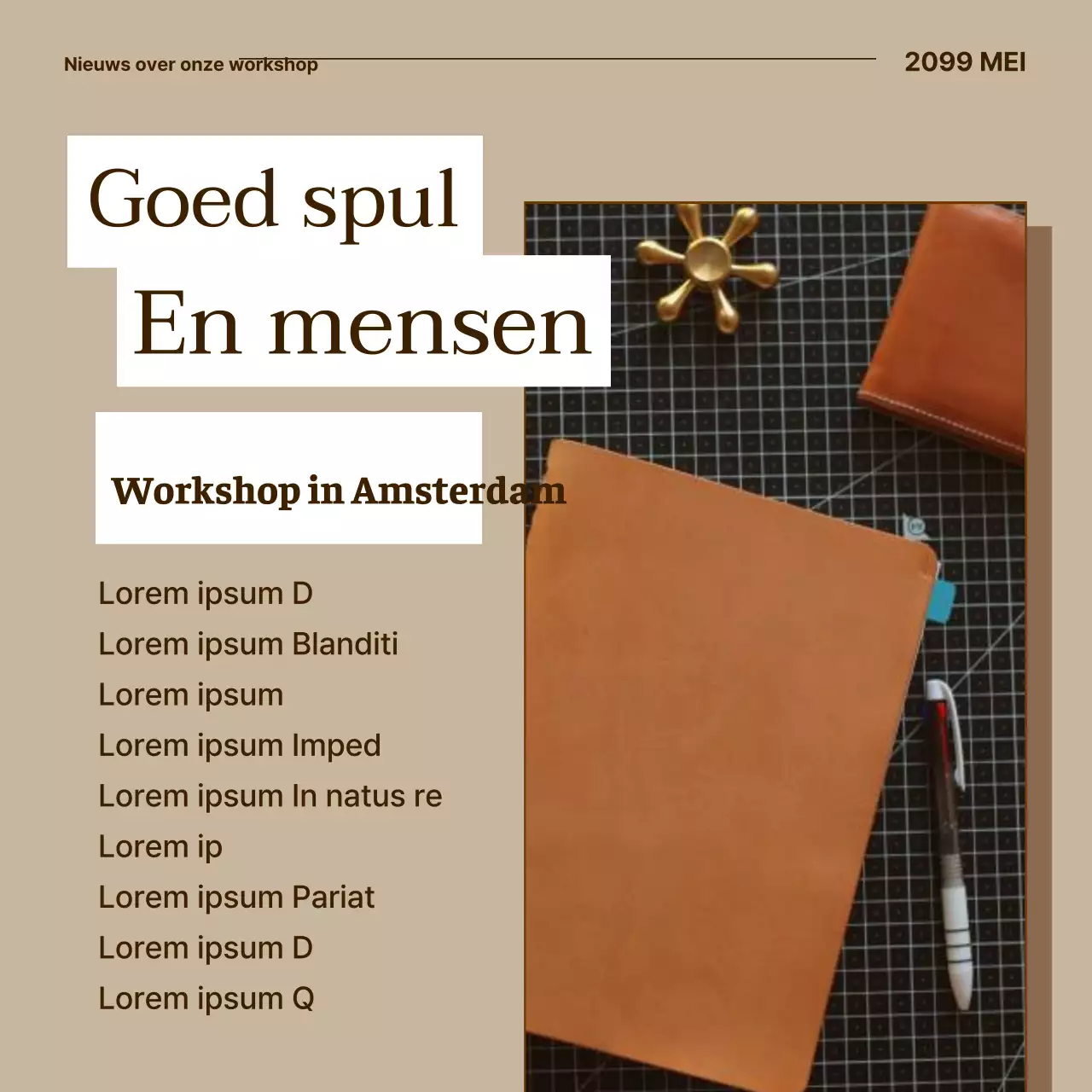 Een gids voor het klassieke bruine en witte leerbewerkersmerk