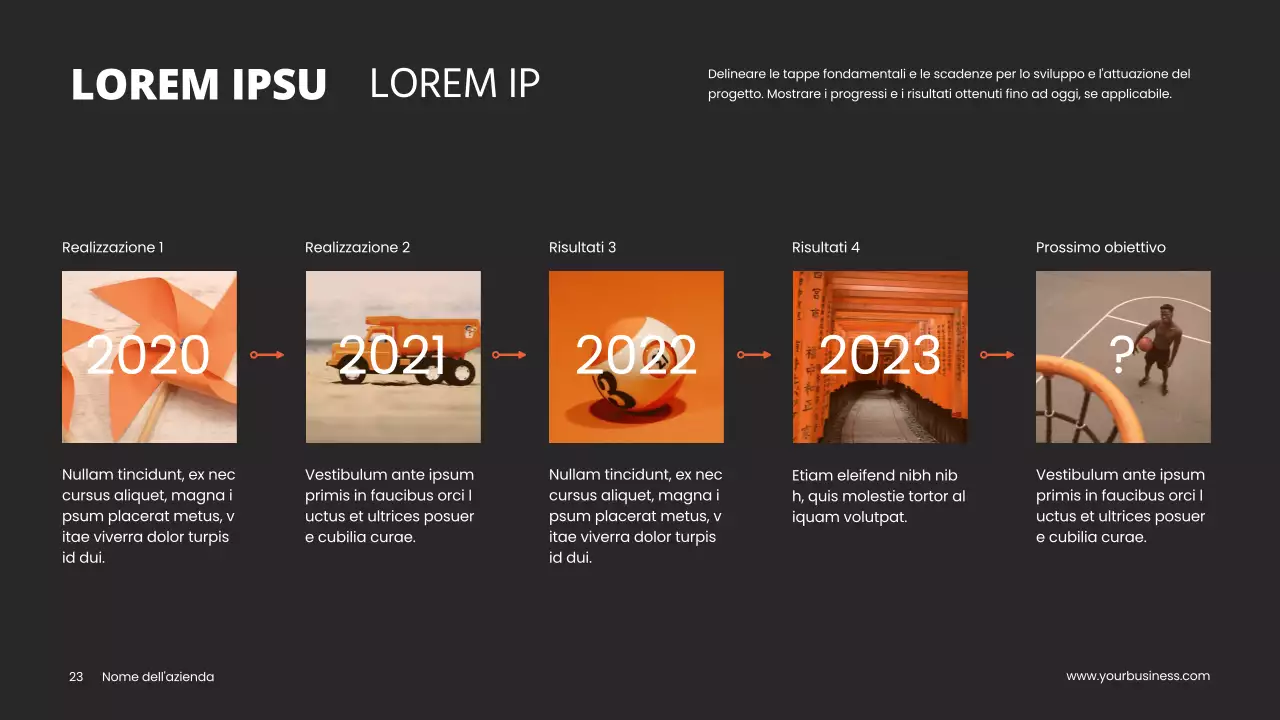 Grigio Arancione Minimal Clean Progetto Pitch Deck Proposta