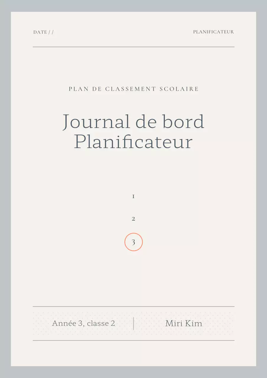 Un agenda simple en bleu clair et ivoire