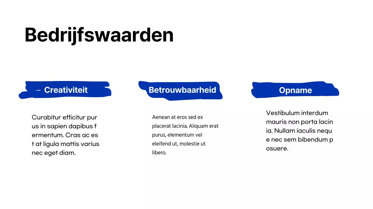 Blue Modern Marker Bedrijf Introductie