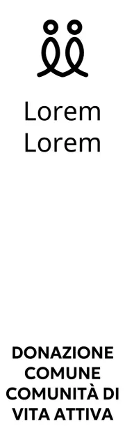 Un design di carattere tipografico con un logo a forma di persona e un allineamento centrato