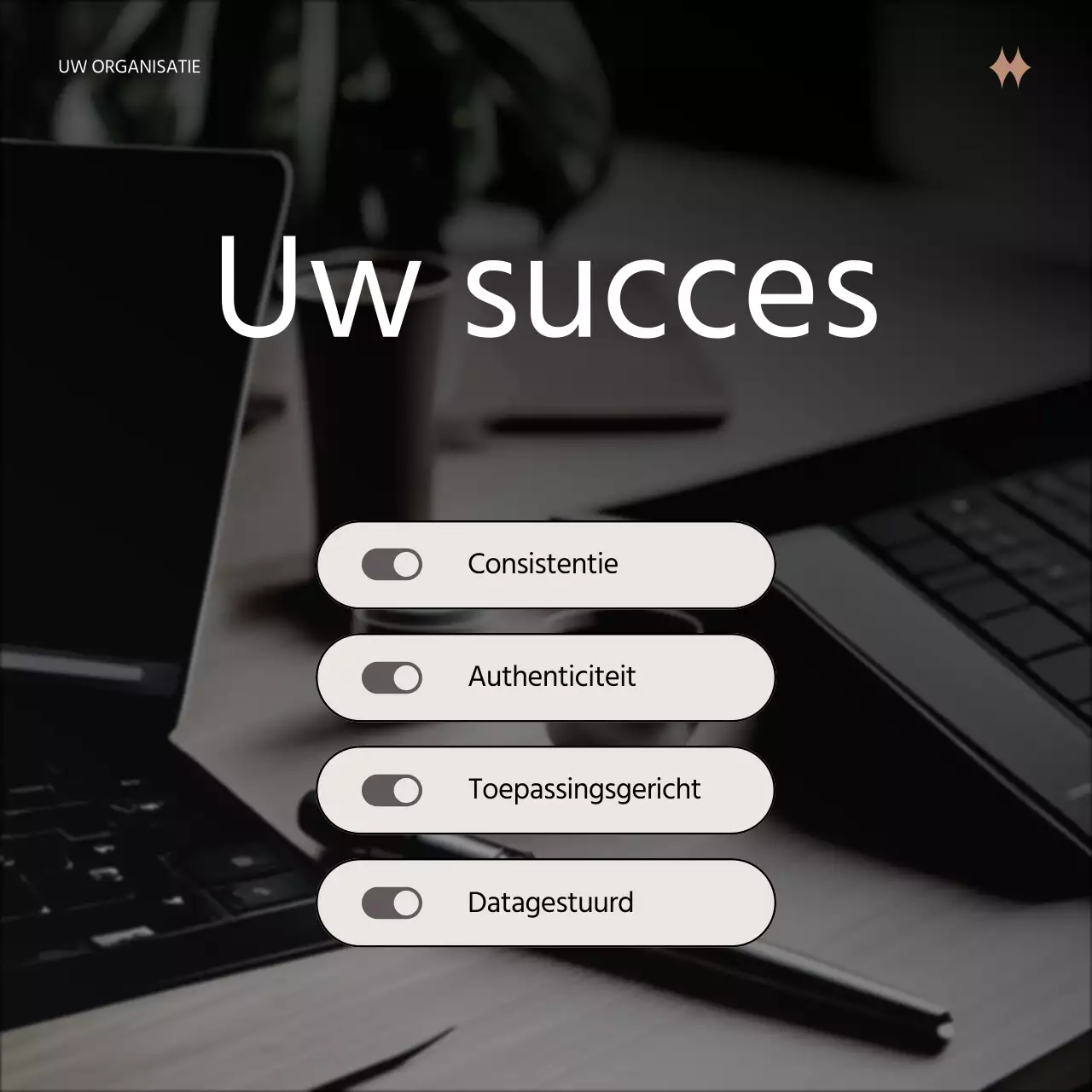 Zwart en beige moderne contentmarketingreclame