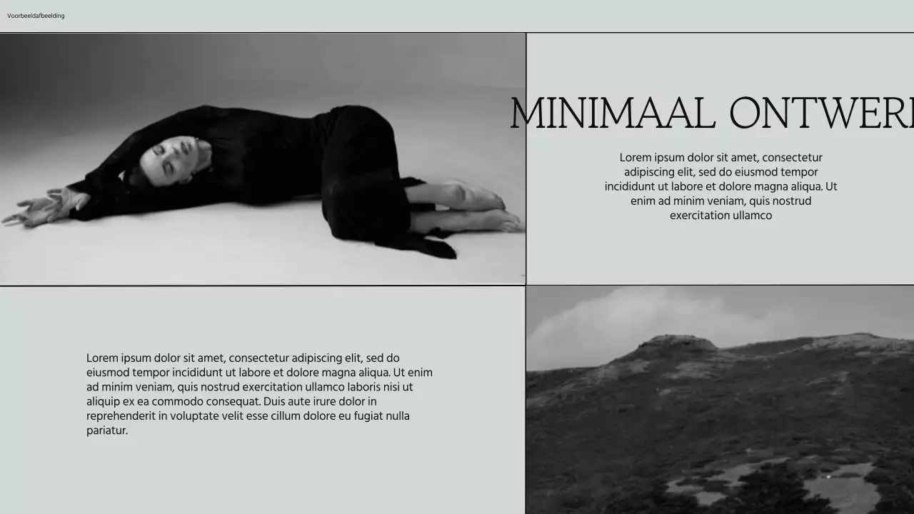 Kaki en zwart modern esthetisch visuele identiteit Product pitch