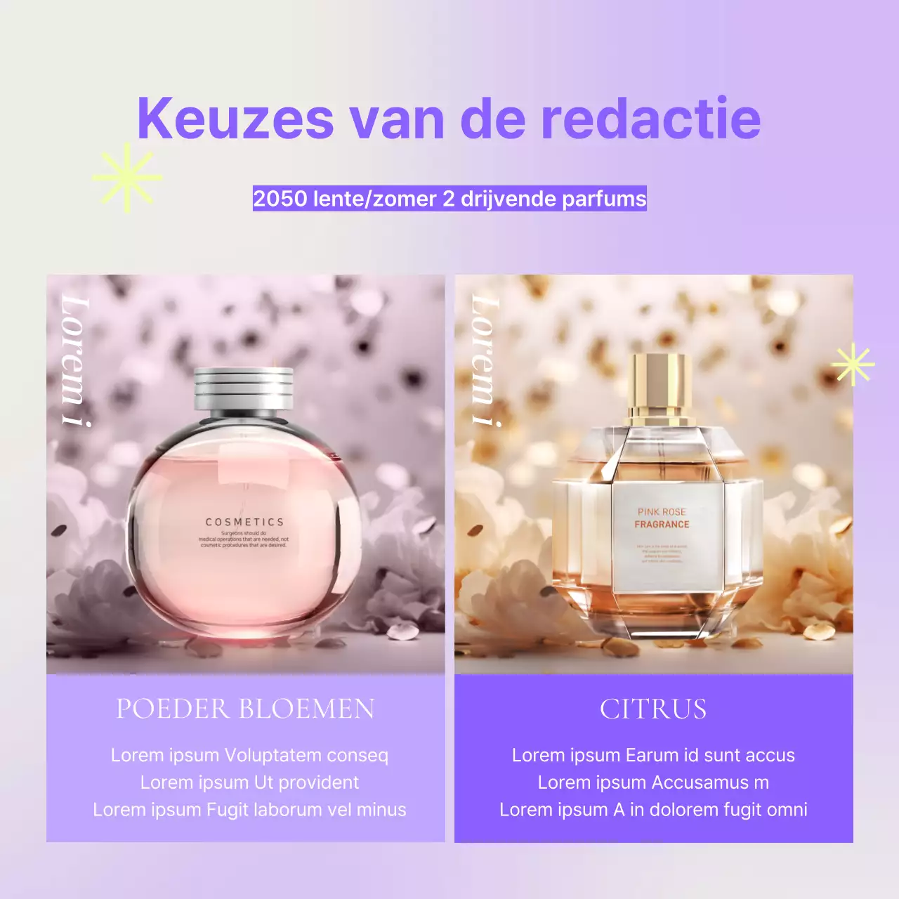Een eenvoudige wat-in-mijn-tas introductie in mauve en geel