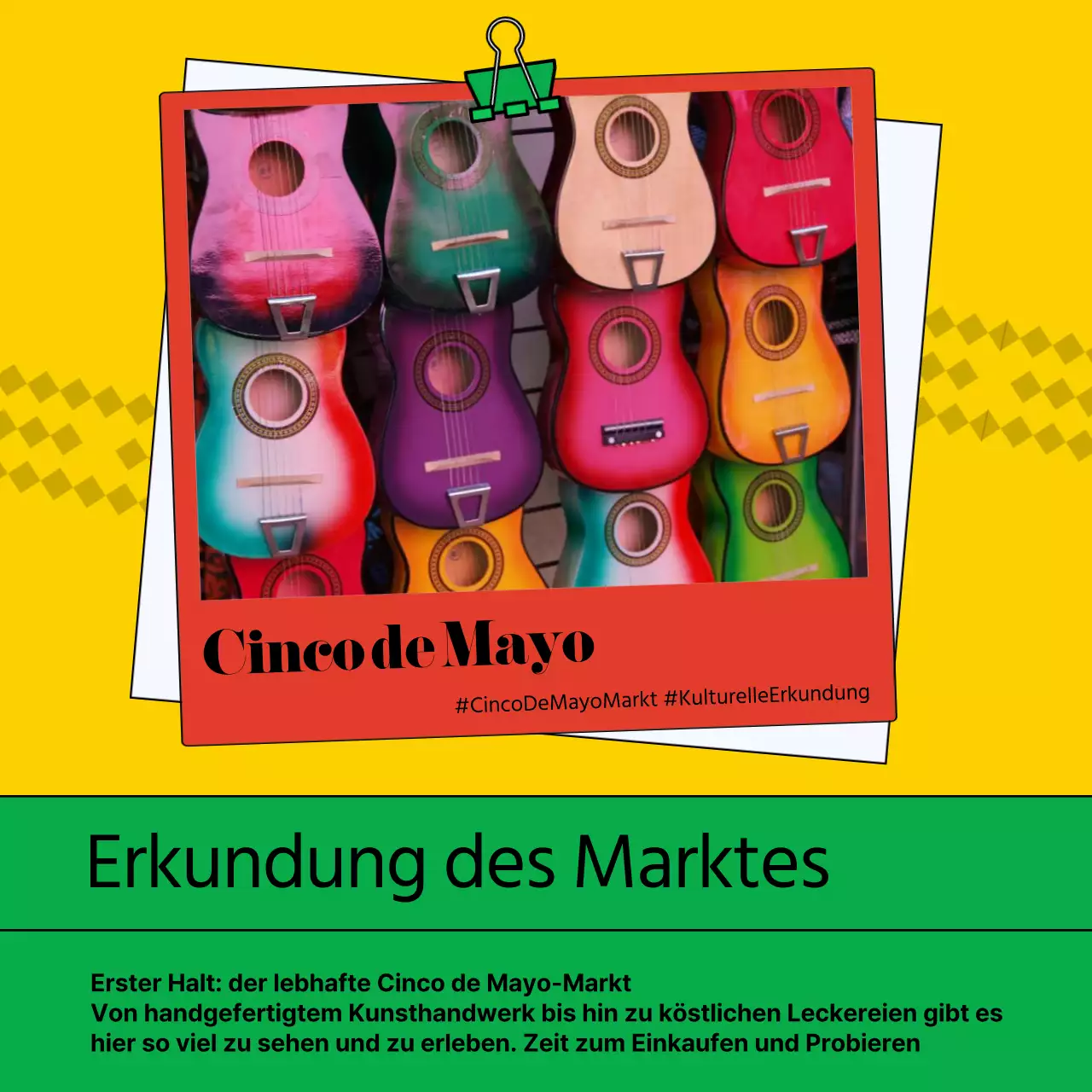 Rot-Grün-Trend Cinco de Mayo-Werbung