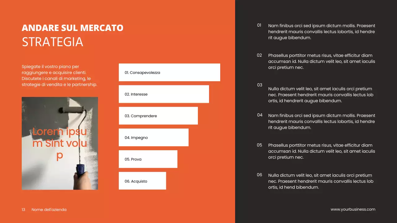 Grigio Arancione Minimal Clean Progetto Pitch Deck Proposta