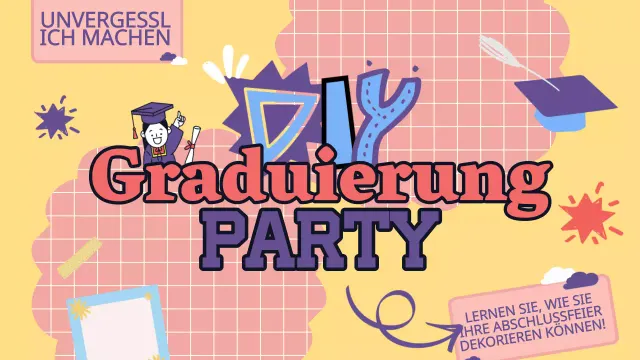 Gelb Modern DIY Abschlussfeier Video