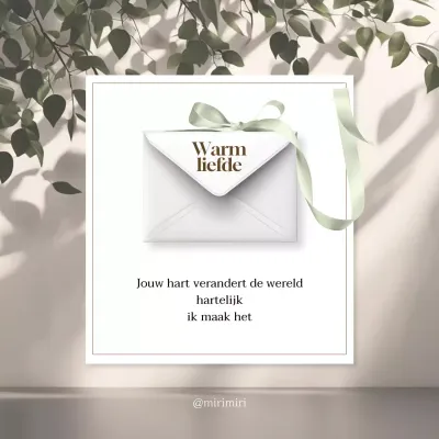 Eenvoudige emotionele brief in beige en wit om biechten te bevorderen