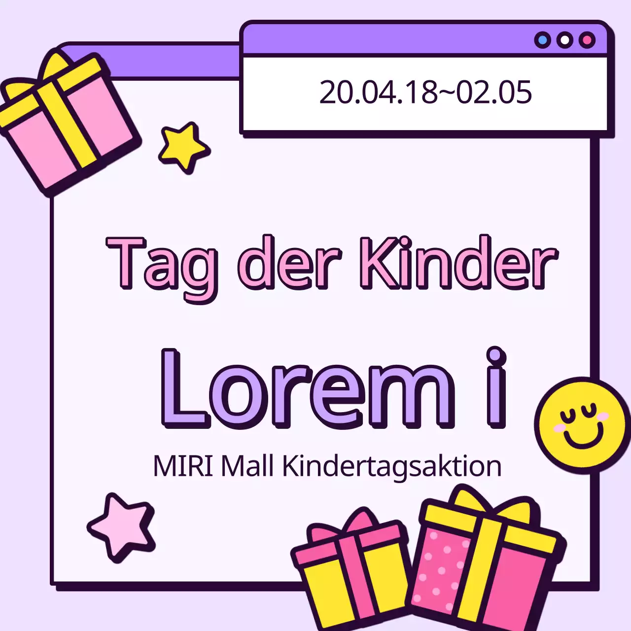 Kitschige Geschenkideen zum Kindertag in Lila und Rosa