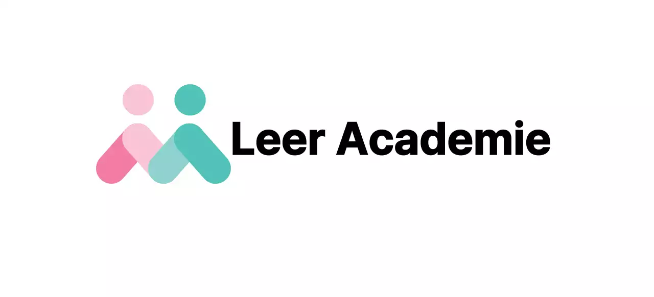 Schoolontwerp met een logo in de vorm van een mens