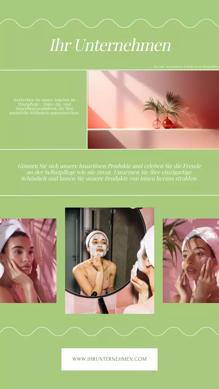 Limette und weiße Trend-Fotocollage Hautpflege-Markenwerbung