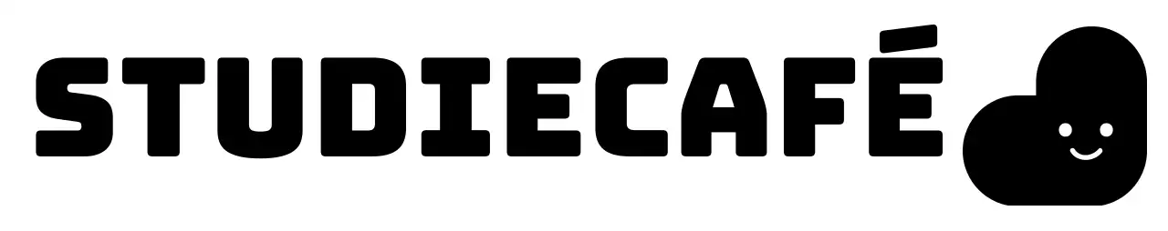Studiecafé leeszaal logo in een afgerond lettertype