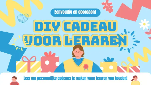 Blauw modern doe-het-zelf-cadeau voor leraren Video