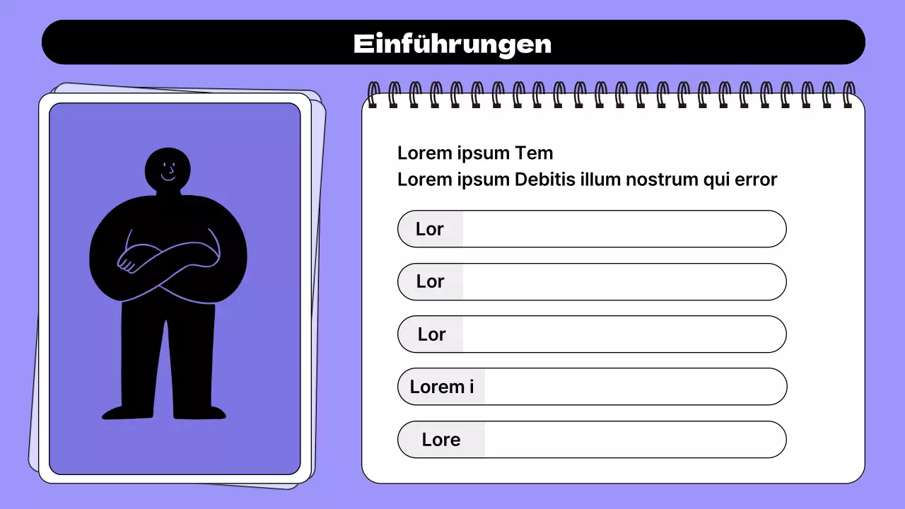 Pop-Art lila Fragekarte Planer