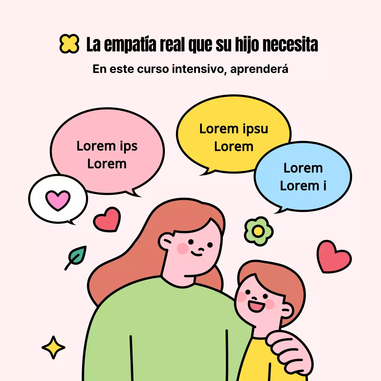 Promover los especiales para padres amarillos y azules