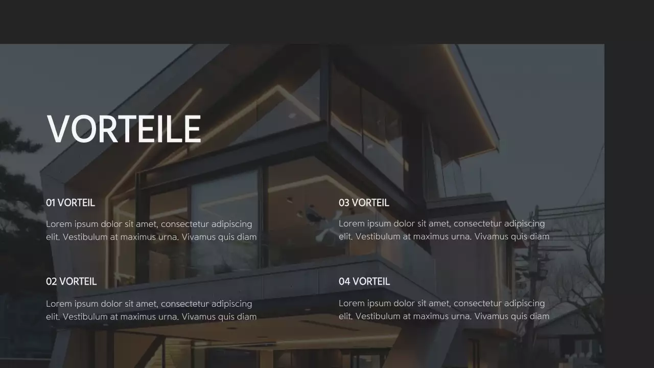 Schwarzes modernes Architekturbüro - Vorschlag