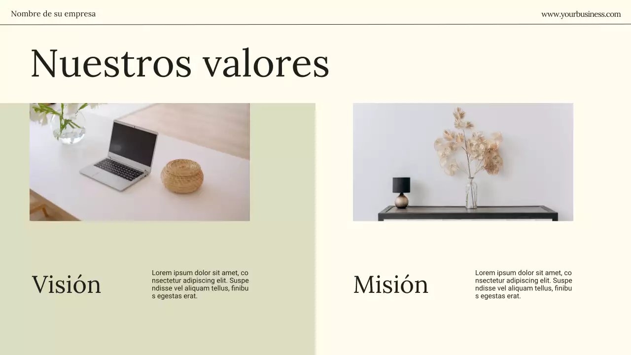 Presentación de la empresa Beige Minimal Business