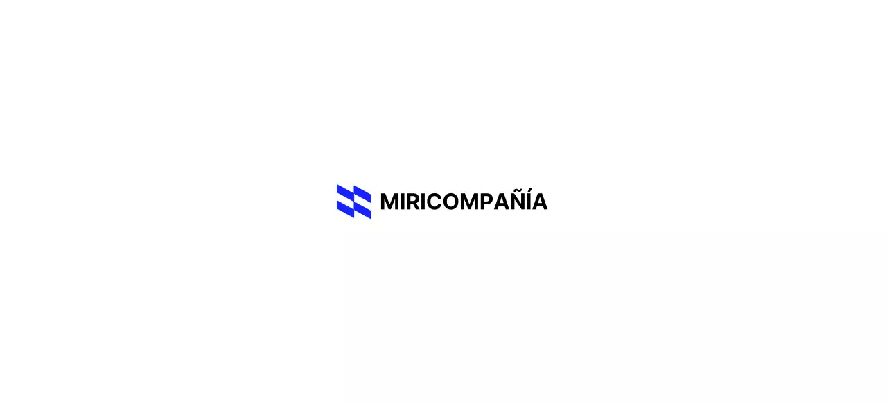 Logotipo corporativo con un concepto de forma inclinada