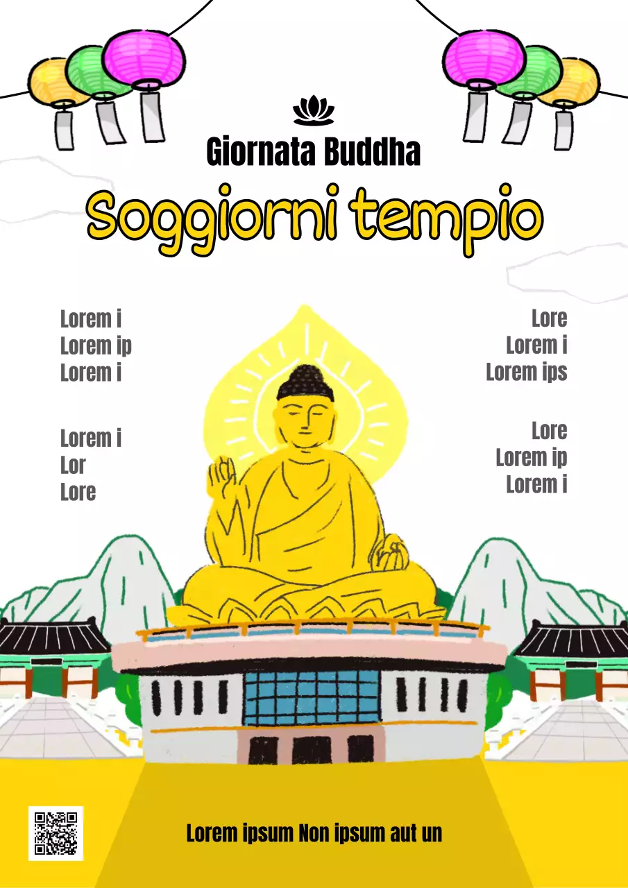 Promuovere la combinazione di colori giallo e verde del soggiorno nei templi del Capodanno buddista.