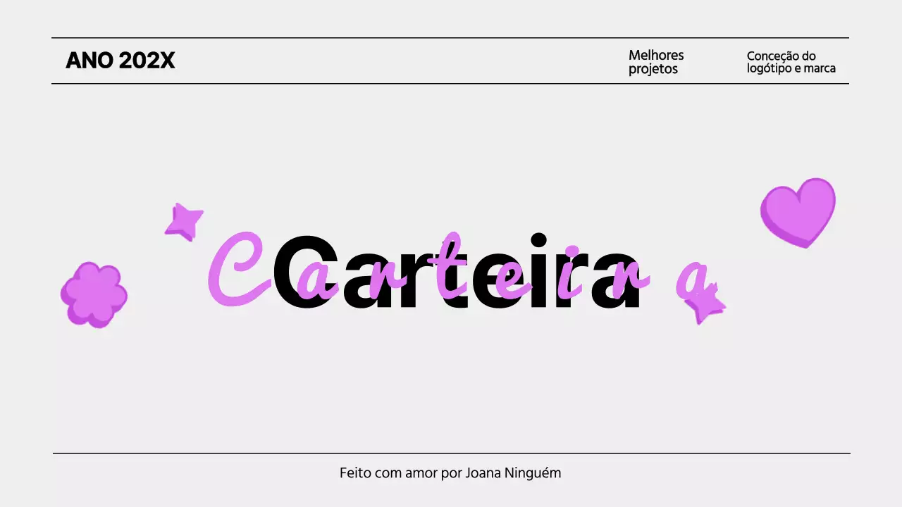 Lilac Basic Bold Portfolio