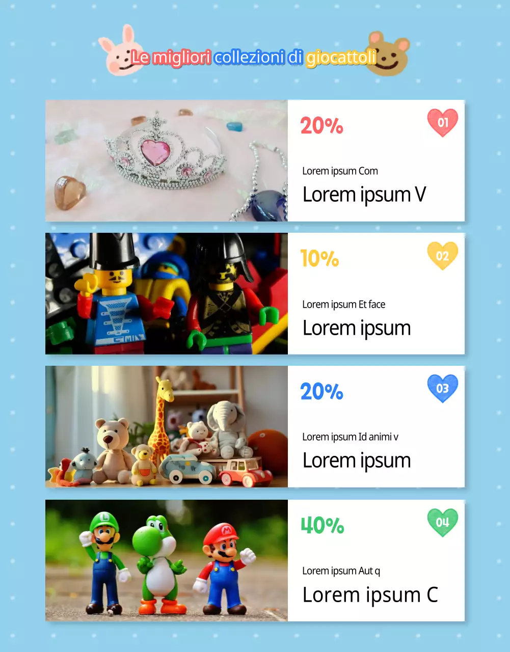 Promuovere i regali kitsch per la festa del bambino in blu cielo