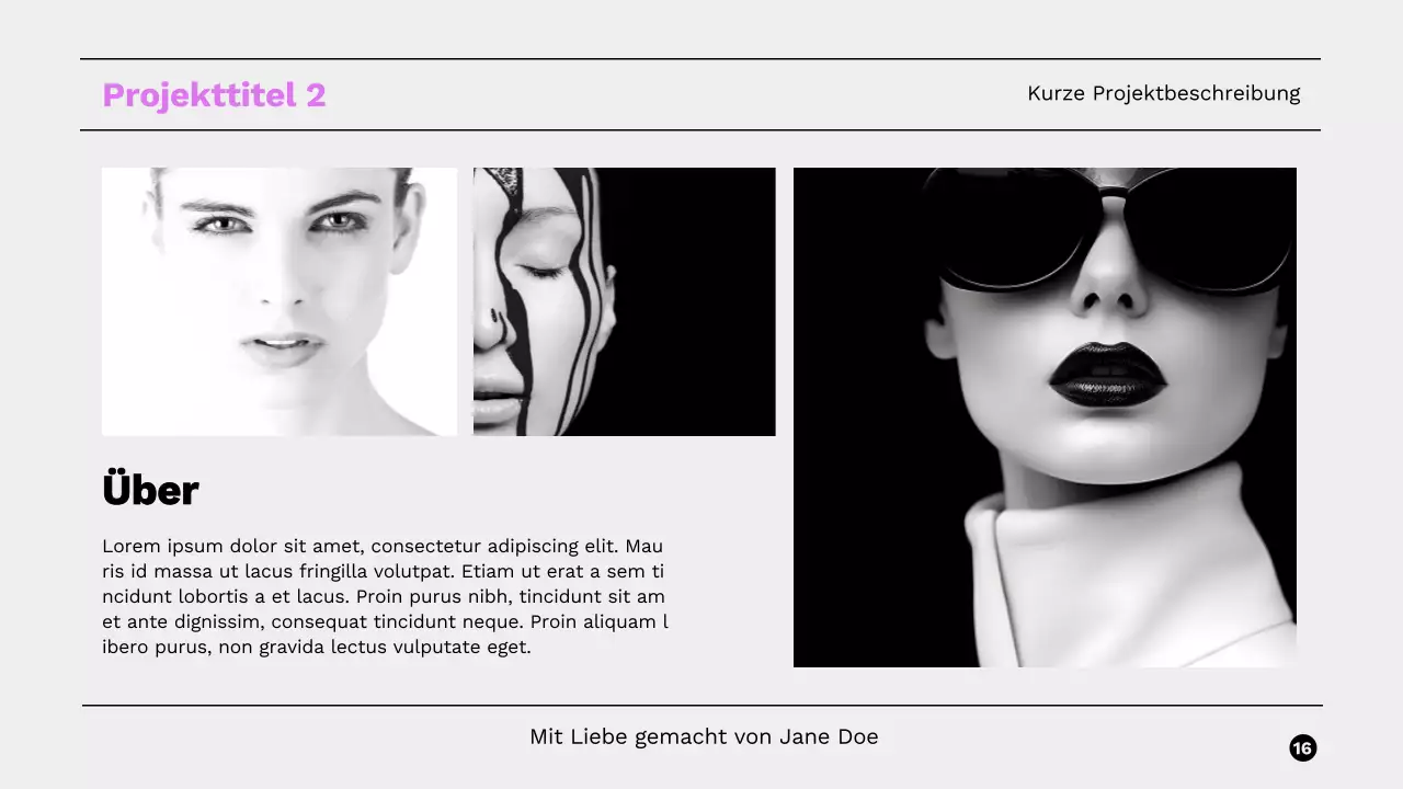 Fliederfarbenes Basic Bold Portfolio