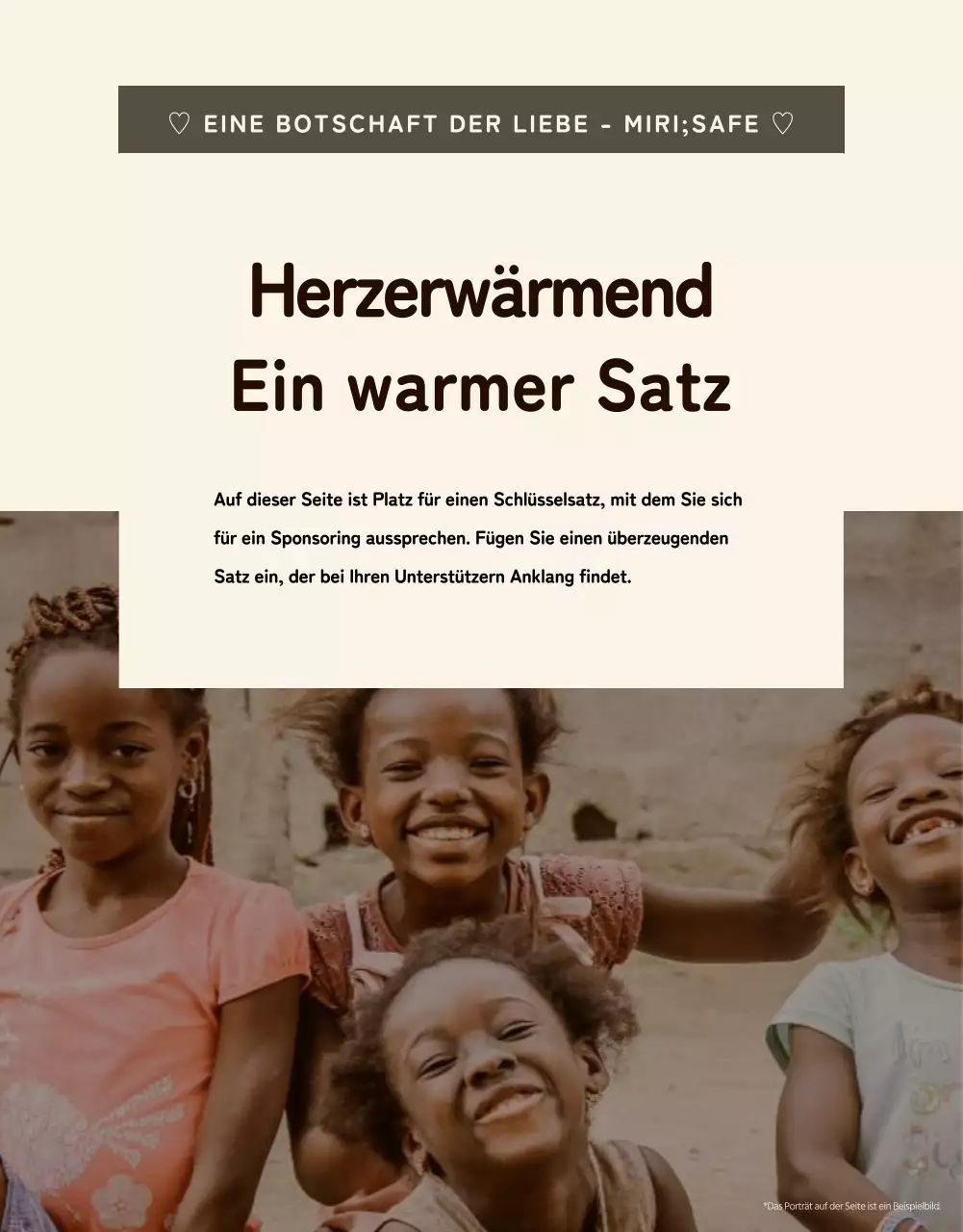 Eine einfache Aufforderung zum Handeln in Gelb und Beige