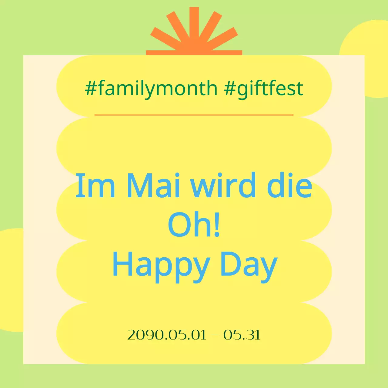 Werben Sie für den Geschenkverkauf des Gelben und Grünen Heimatmonats