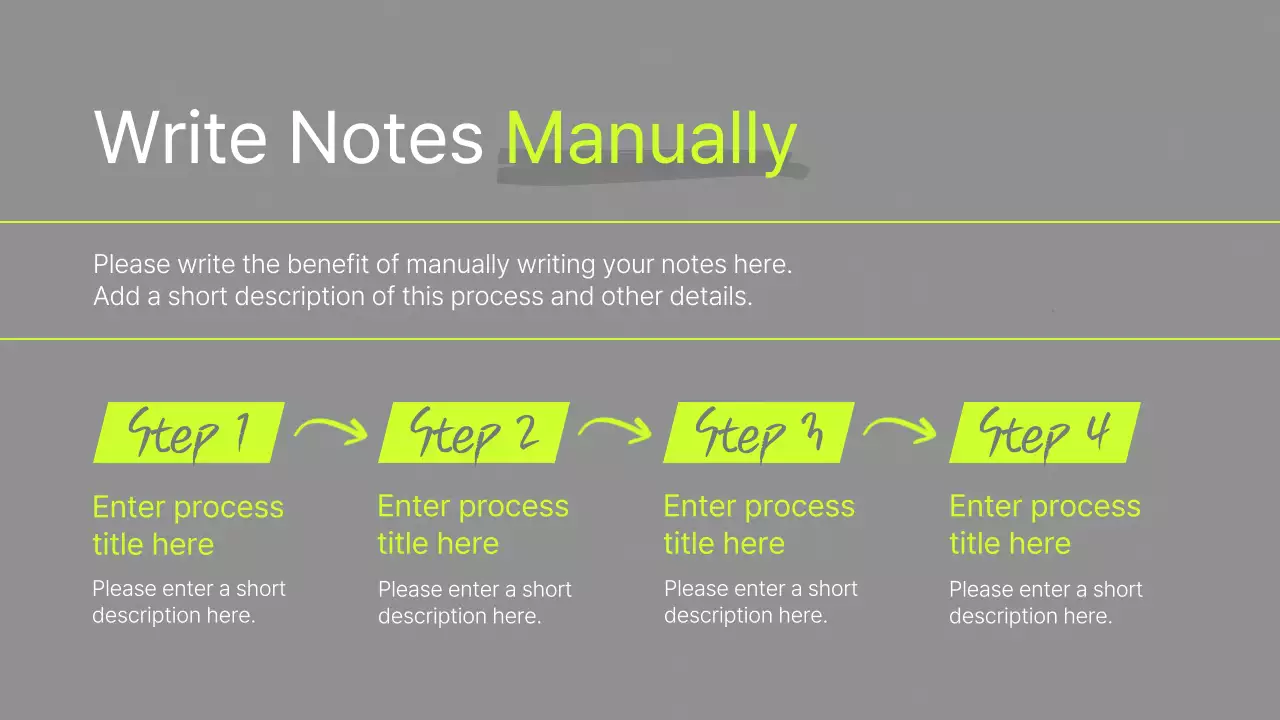 Grey Modern Note-Taking Guide Presentation