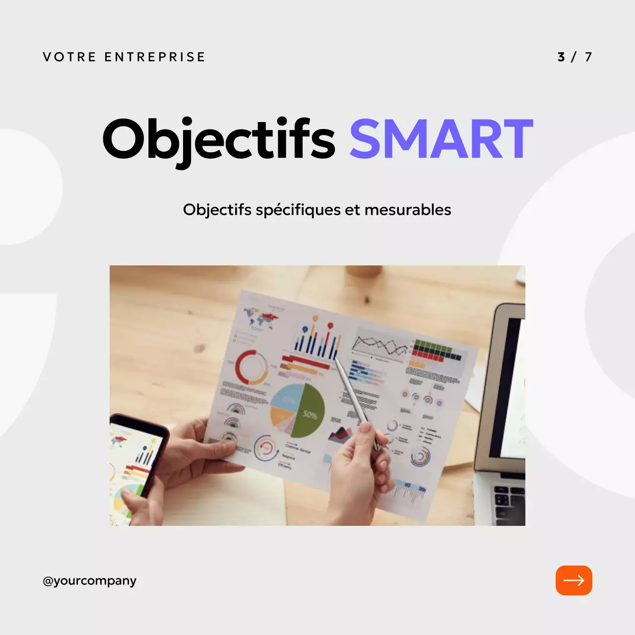 Noir, orange et violet Stratégie simple de planification d'entreprise