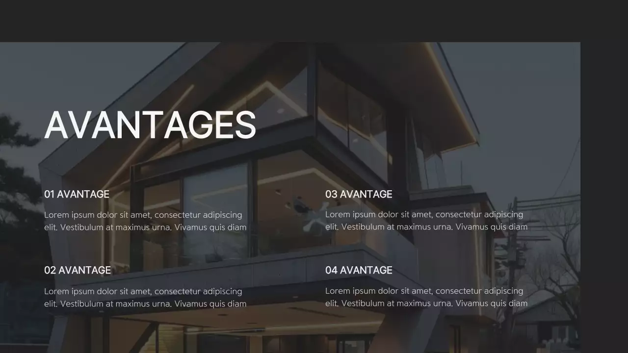 Proposition de bureau d'architecture moderne noir