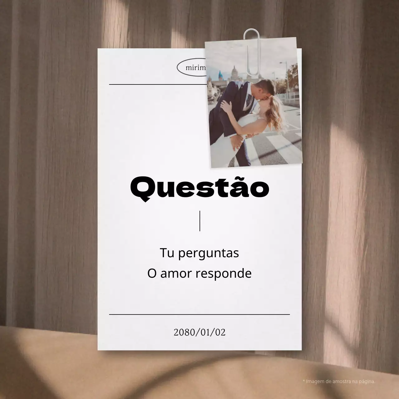 Promova a sua mensagem com um clip emocional moderno em branco e castanho