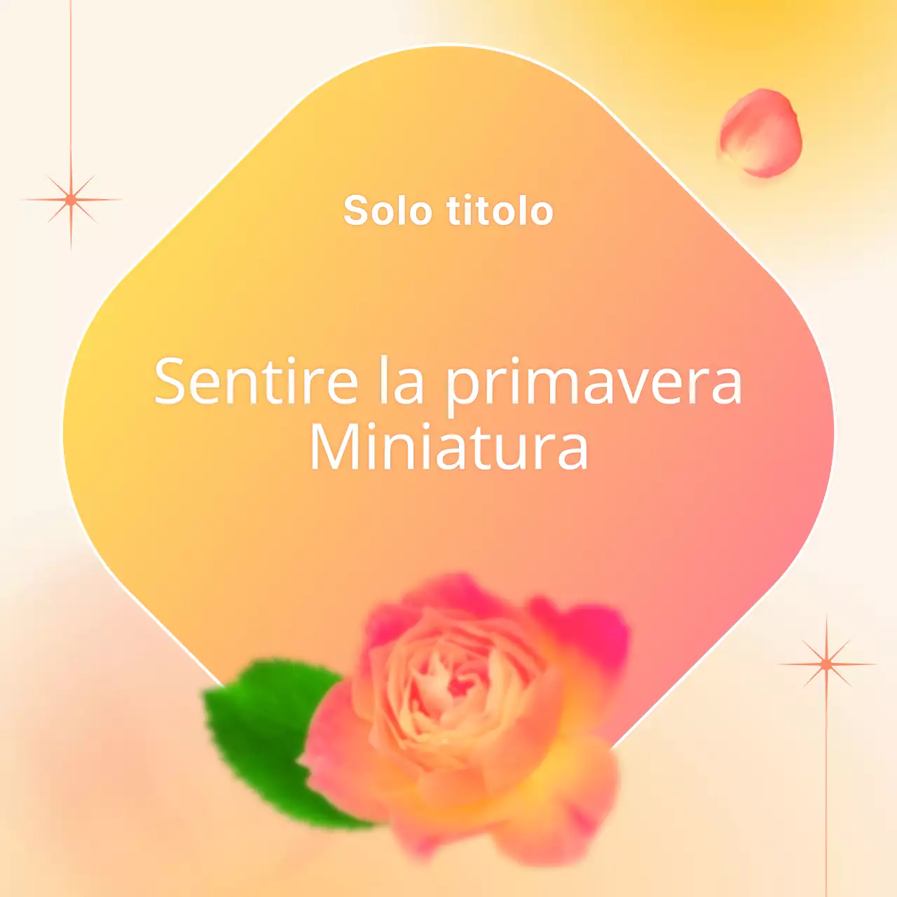 Copertina con sfondo primaverile in stile tropicale in azzurro e giallo