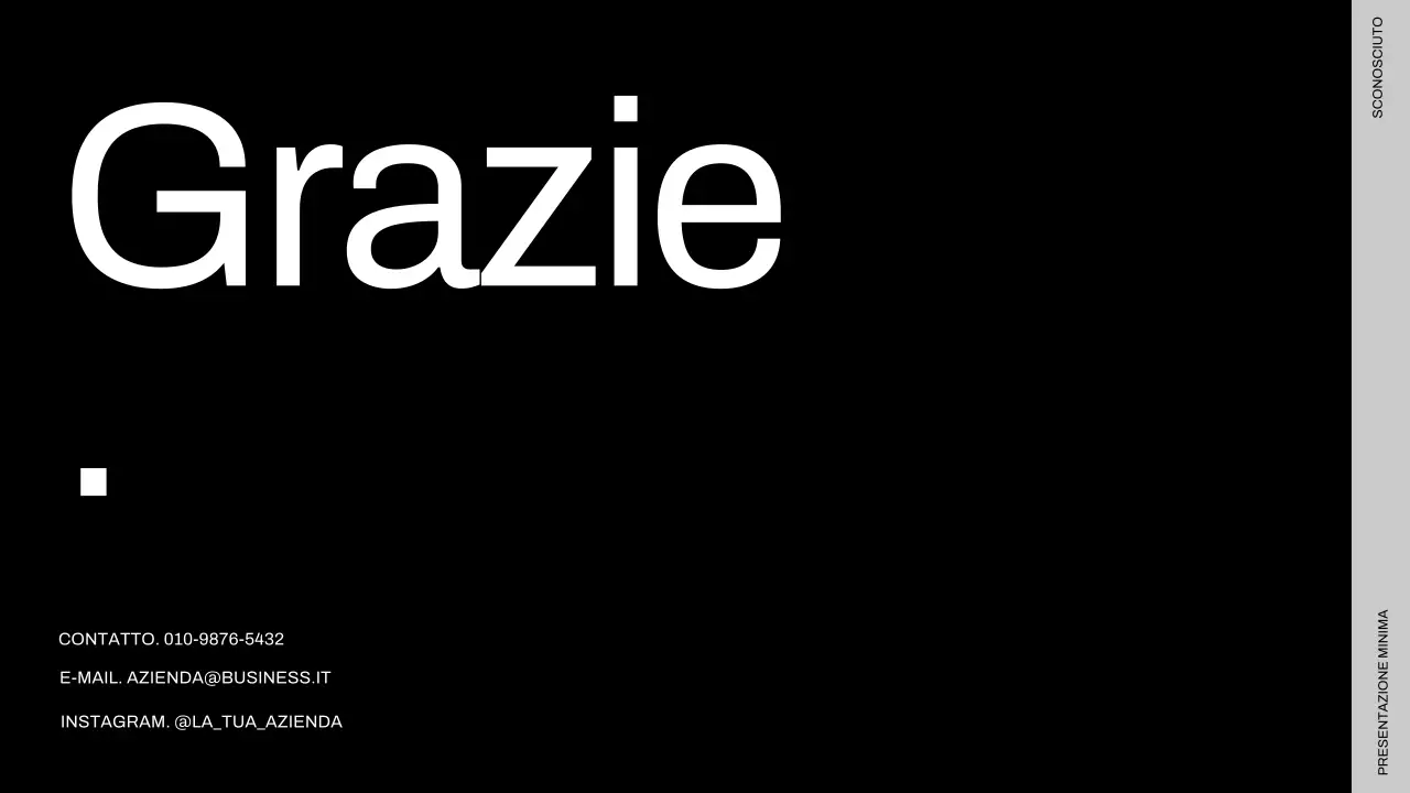 Presentazione aziendale minimale in nero e beige