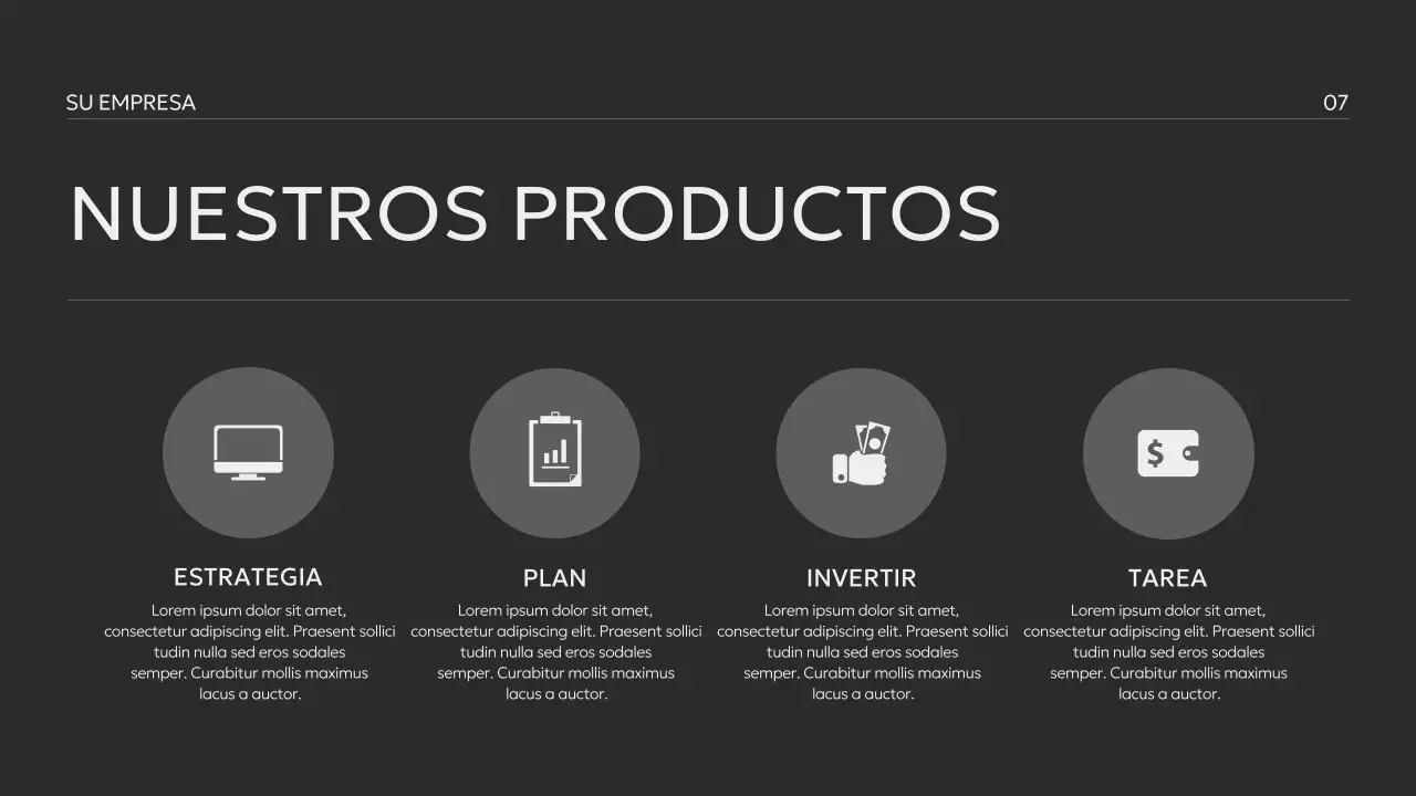 Perfil empresarial minimalista en blanco y negro
