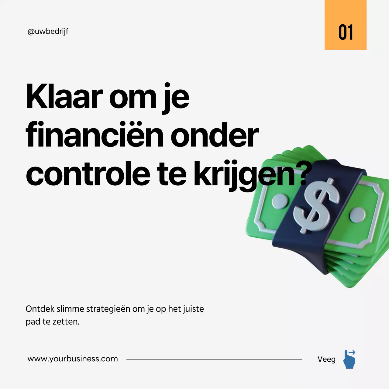 Zwart en Blauw Moderne Investeringsstrategie Gids