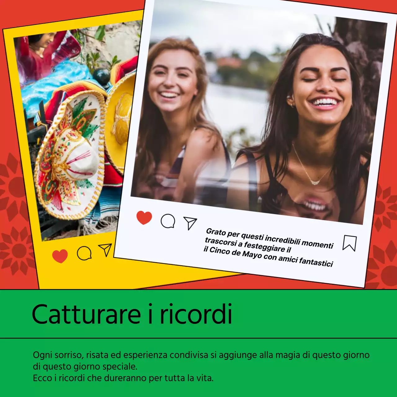 Tendenza rossa e verde Cinco de Mayo Pubblicità