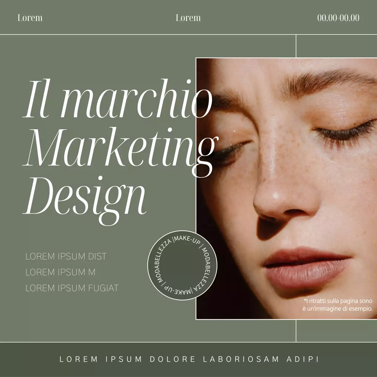 Promuovere un semplice kit di marca in color kaki