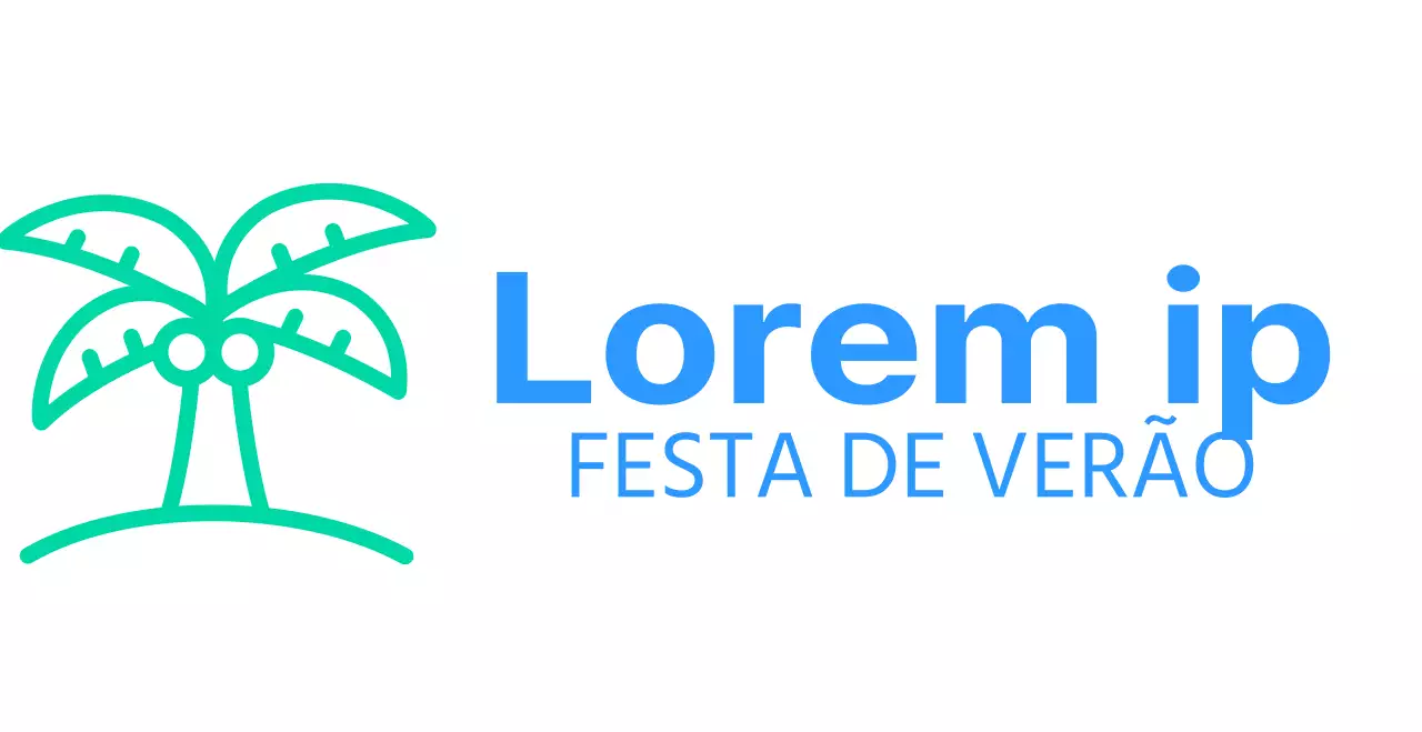 Um festival de verão alegre com ilustrações de palmeiras