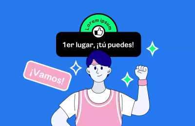 Competición atlética con un entrenador masculino para animarte