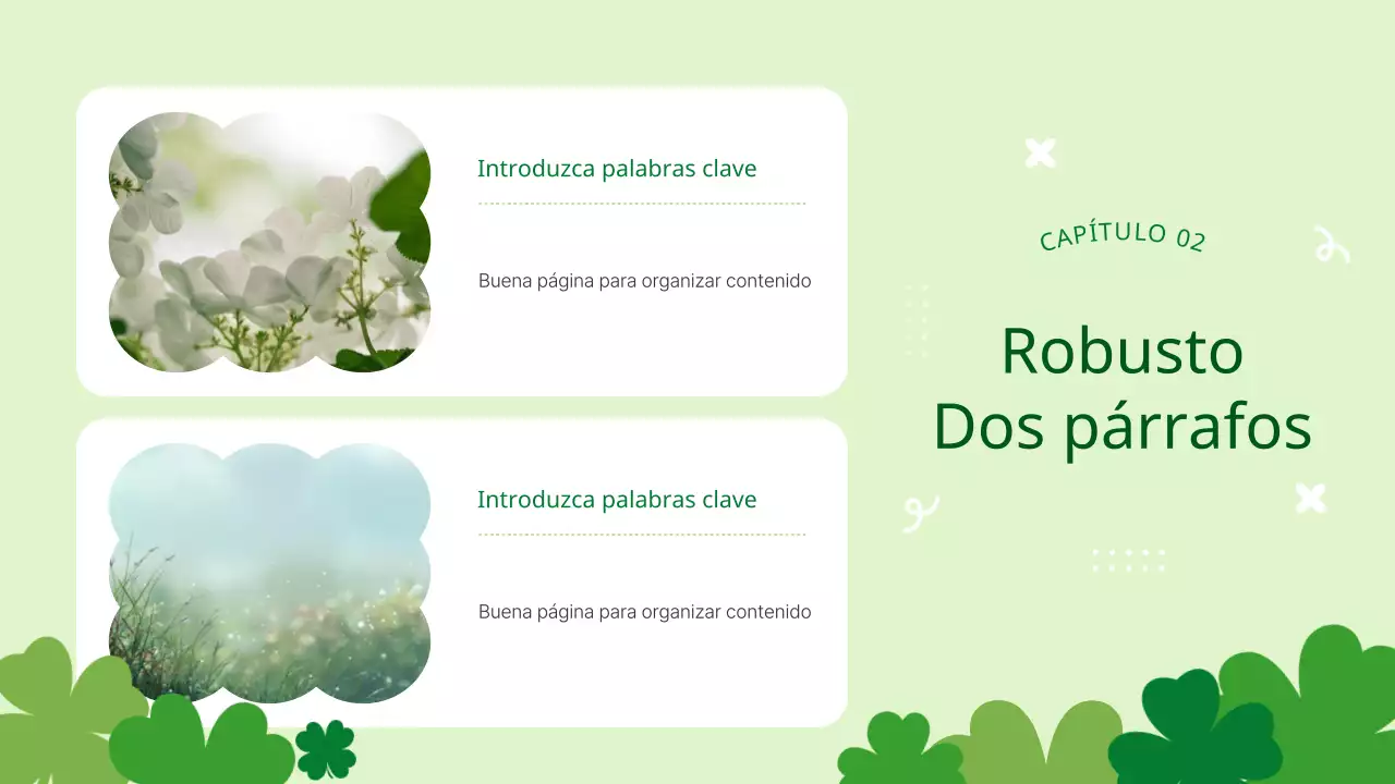 Bonita propuesta de fondo de trébol de cuatro hojas con vegetación y hojas de loto