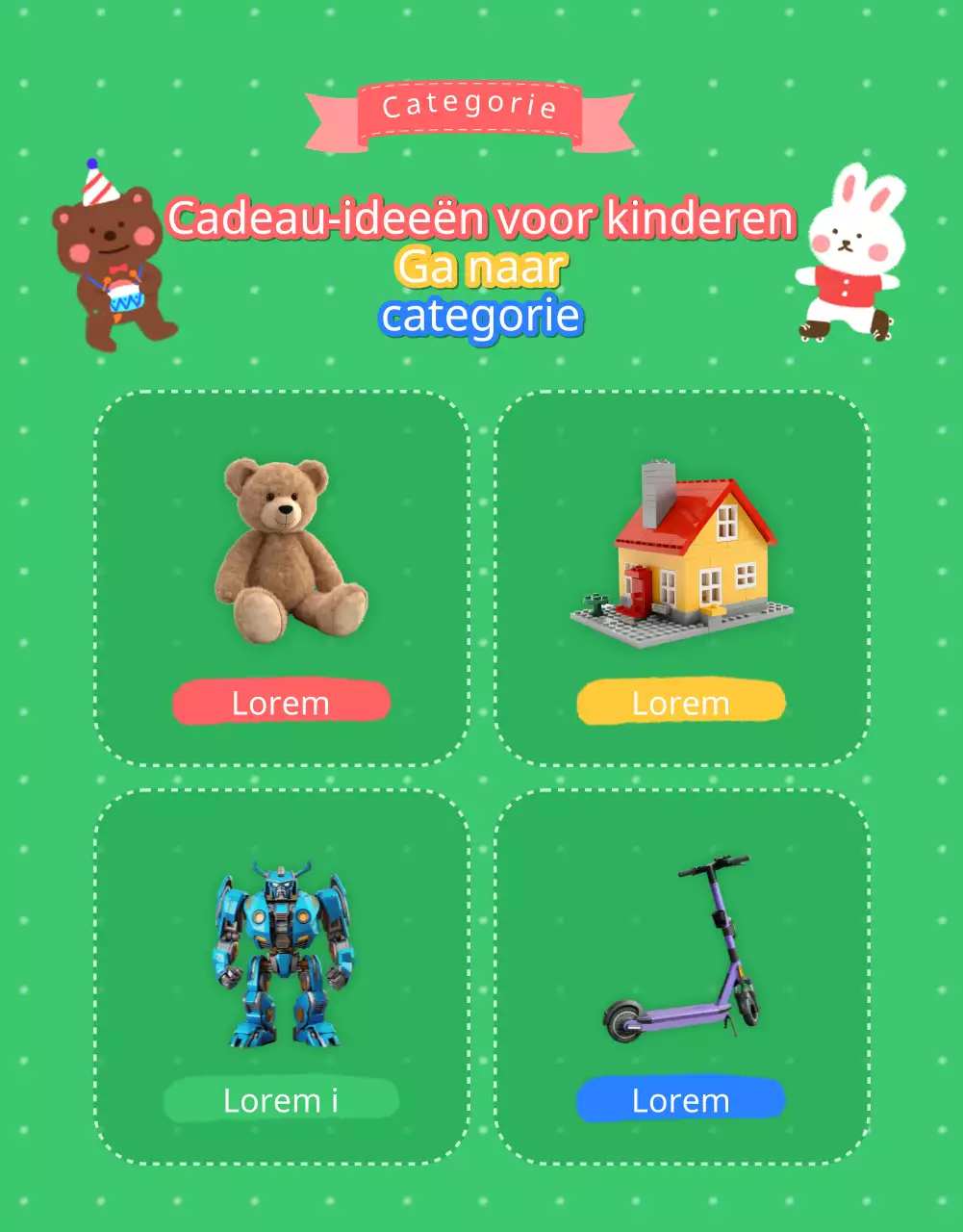 Kitscherige cadeaus voor kinderdag in lichtblauw promoten