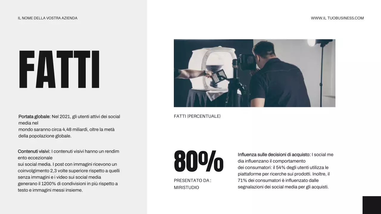 Strategia aziendale minimale in bianco e nero