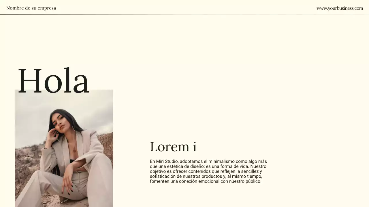 Presentación de la empresa Beige Minimal Business