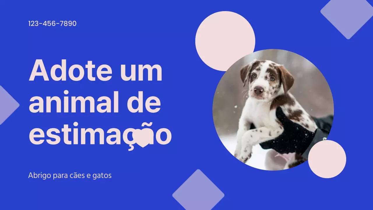 Campanha do Centro de Adoção Moderno Azul e Rosa