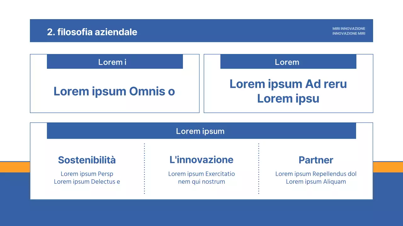 Una semplice carta intestata di un'azienda industriale pesante in blu e giallo